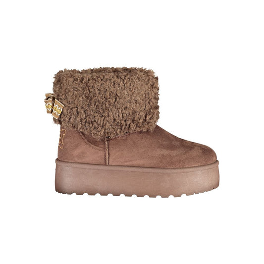 Bottines Laura Biagiotti femme en polyuréthane marron – LA-48912