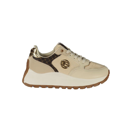 Baskets Laura Biagiotti femme en polyuréthane beige – LA-48907