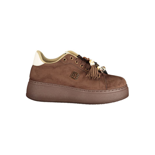 Baskets Laura Biagiotti femme en polyuréthane marron – LA-48923