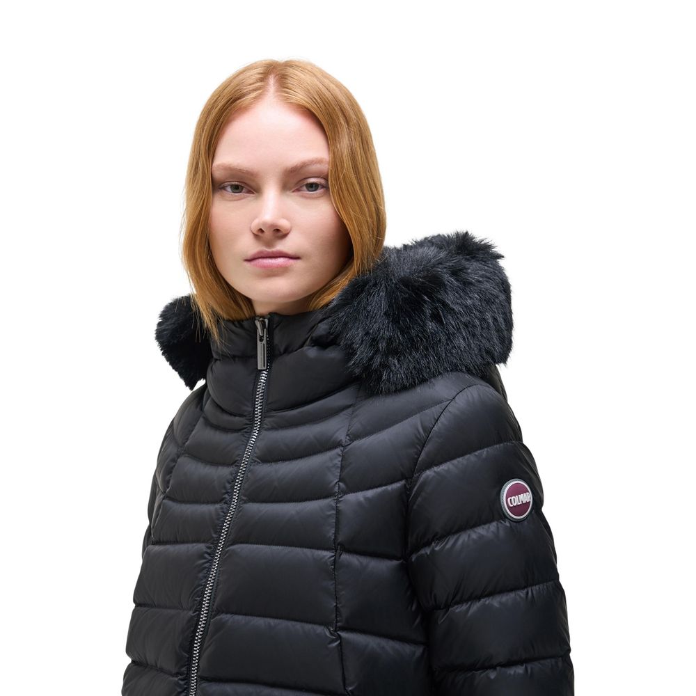 Veste Colmar femme matelassée à capuche en polyamide noir – CO-21173700009