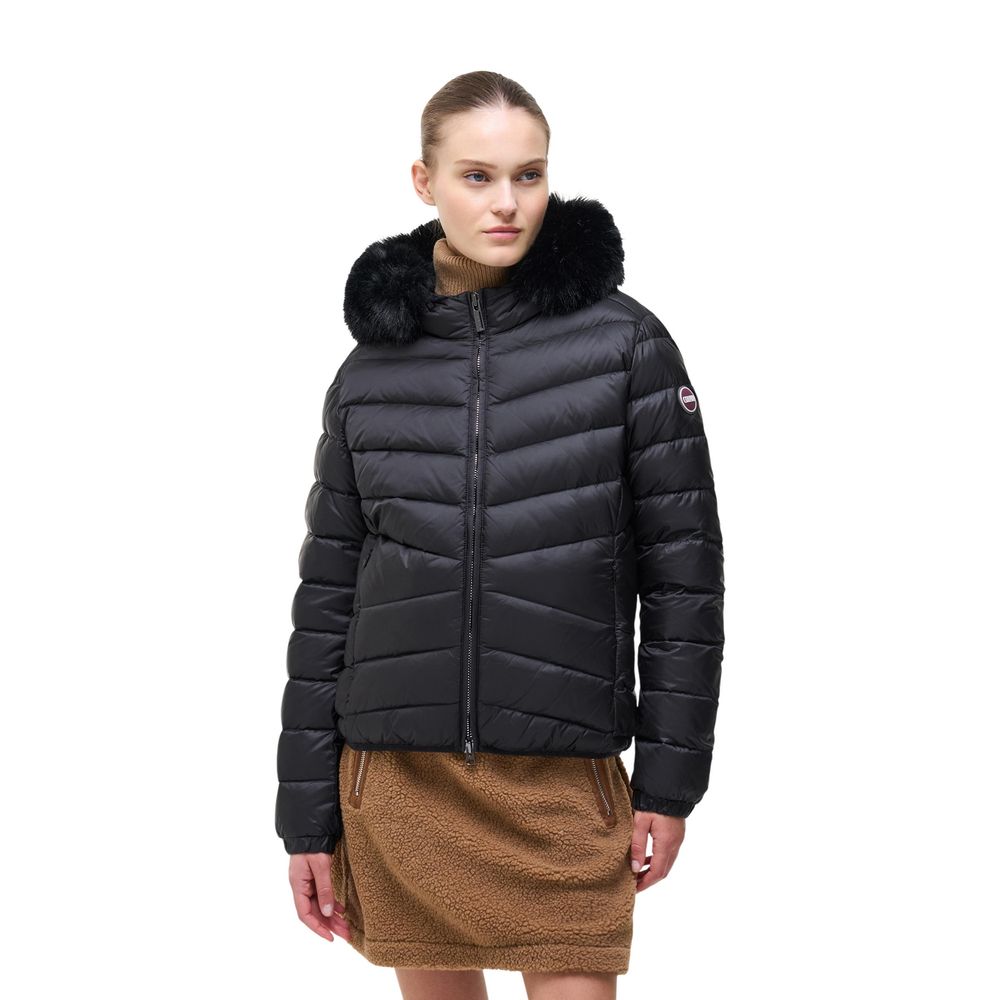 Veste Colmar femme matelassée à capuche en polyamide noir – CO-21173600009