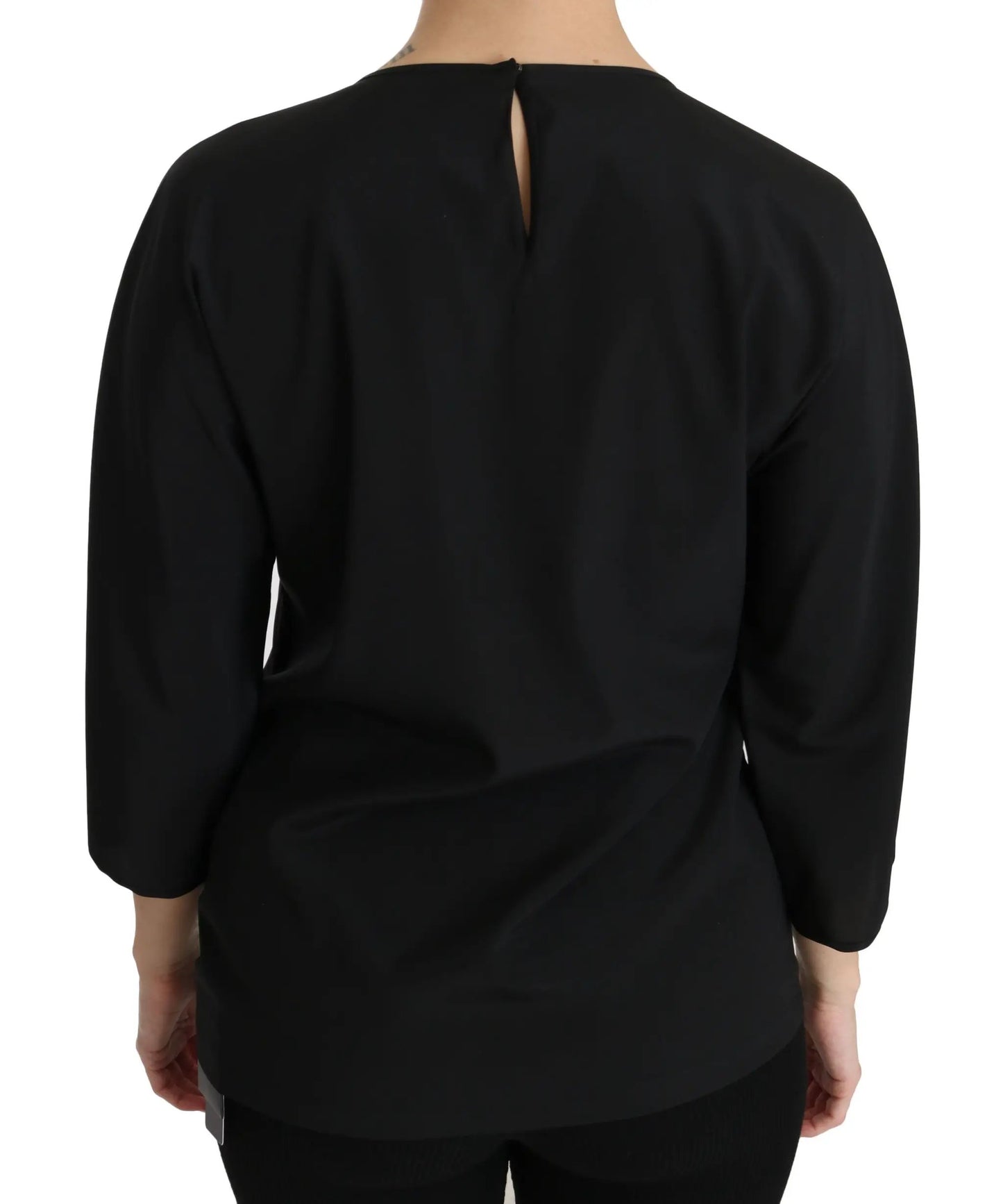 Dolce & Gabbana Black #dgfamily Top T-shirt Silk Blouse by Dolce & Gabbana