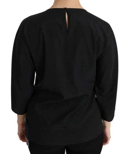Dolce & Gabbana Black #dgfamily Top T-shirt Silk Blouse by Dolce & Gabbana