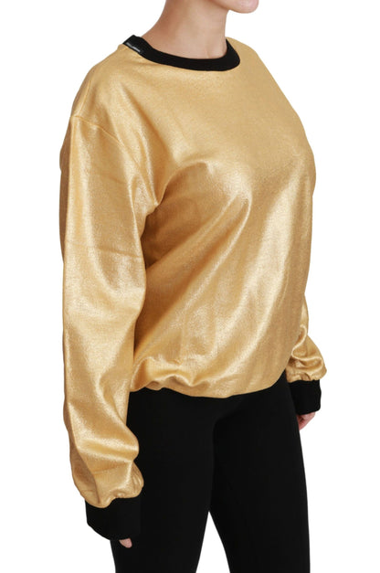 Pull Dolce & Gabbana femme col rond en coton doré – TSH4417