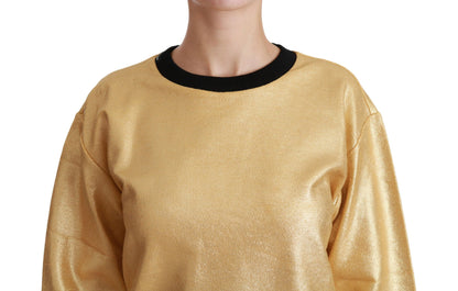 Pull Dolce & Gabbana femme col rond en coton doré – TSH4417