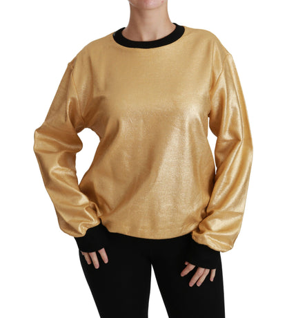 Pull Dolce & Gabbana femme col rond en coton doré – TSH4417