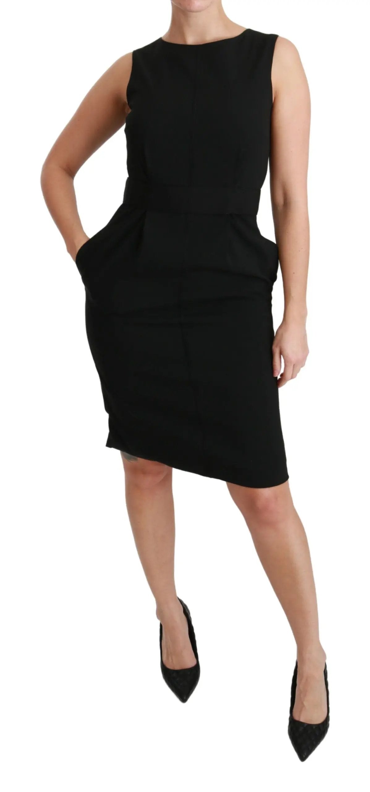 Dolce & Gabbana Black Sheath Stretch Formal Dress by Dolce & Gabbana