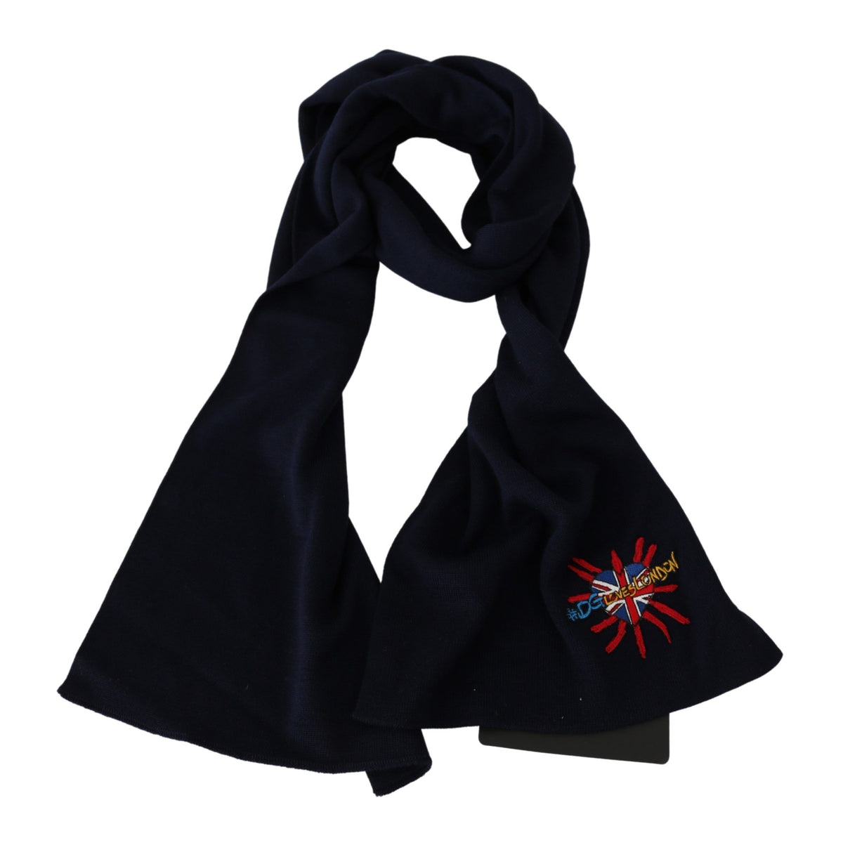Écharpe Dolce & Gabbana homme #DGLovesLondon en laine vierge bleu – MS5641