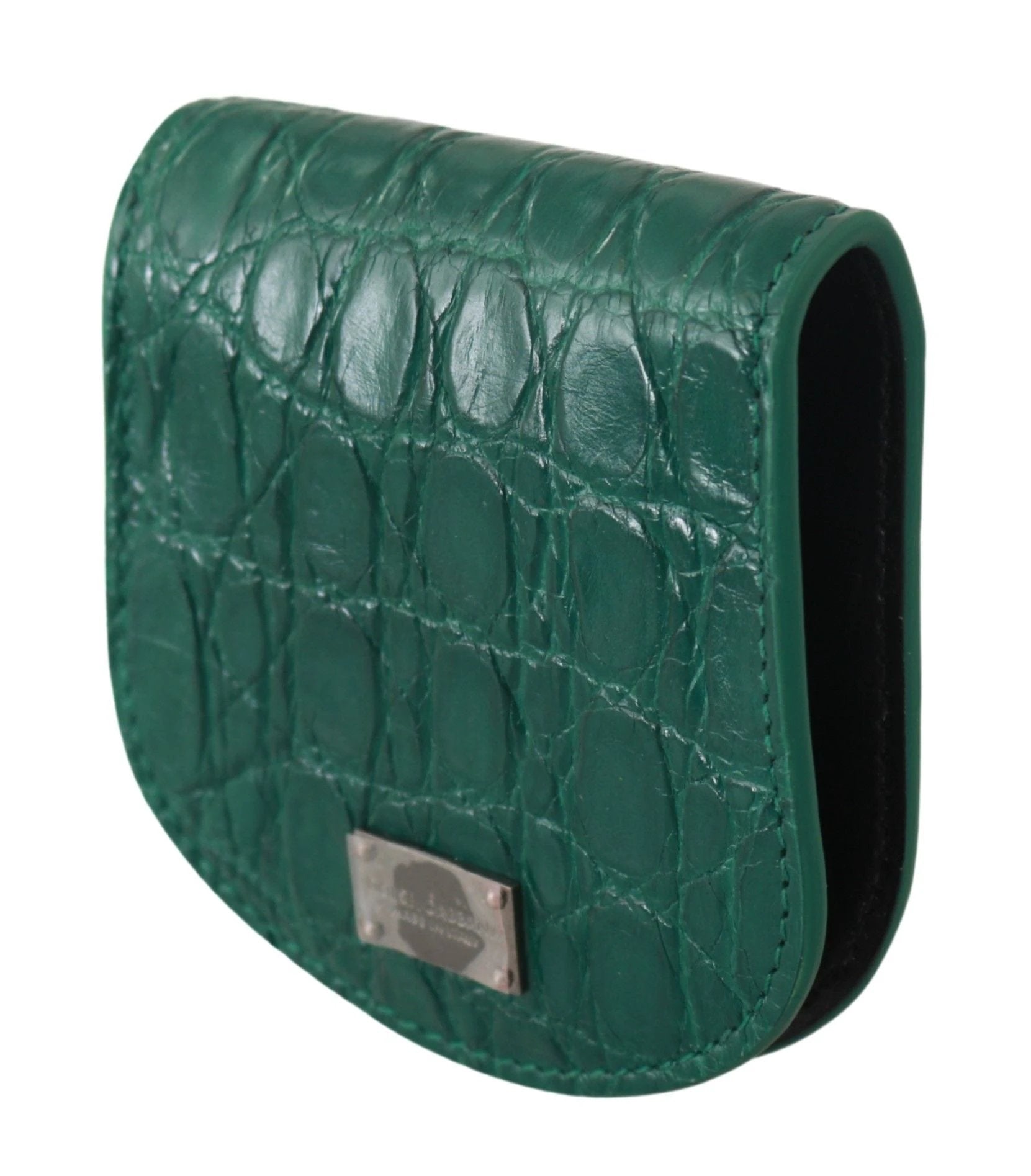 Dolce & Gabbana Green Exotic Skins Condom Case Holder Wallet by Dolce & Gabbana