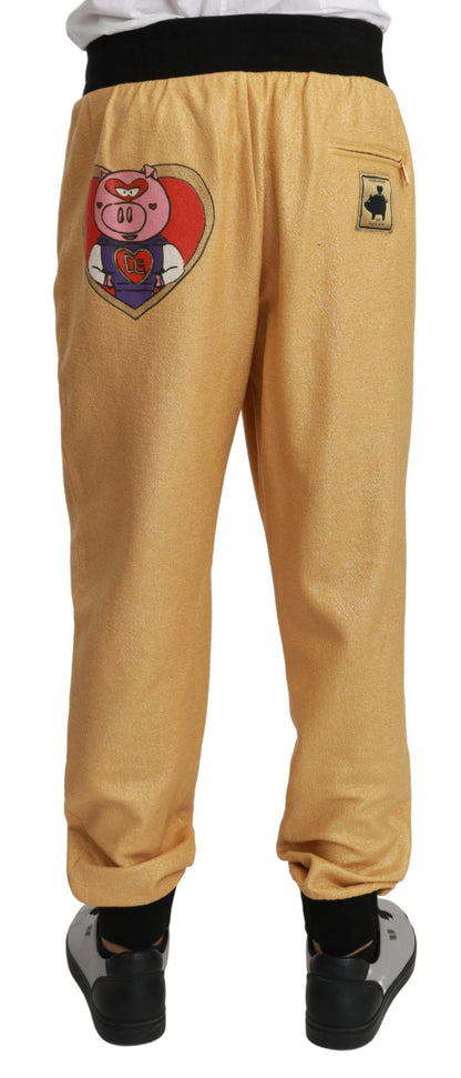 Jogging Dolce & Gabbana homme Year of the Pig en coton doré – PAN70956