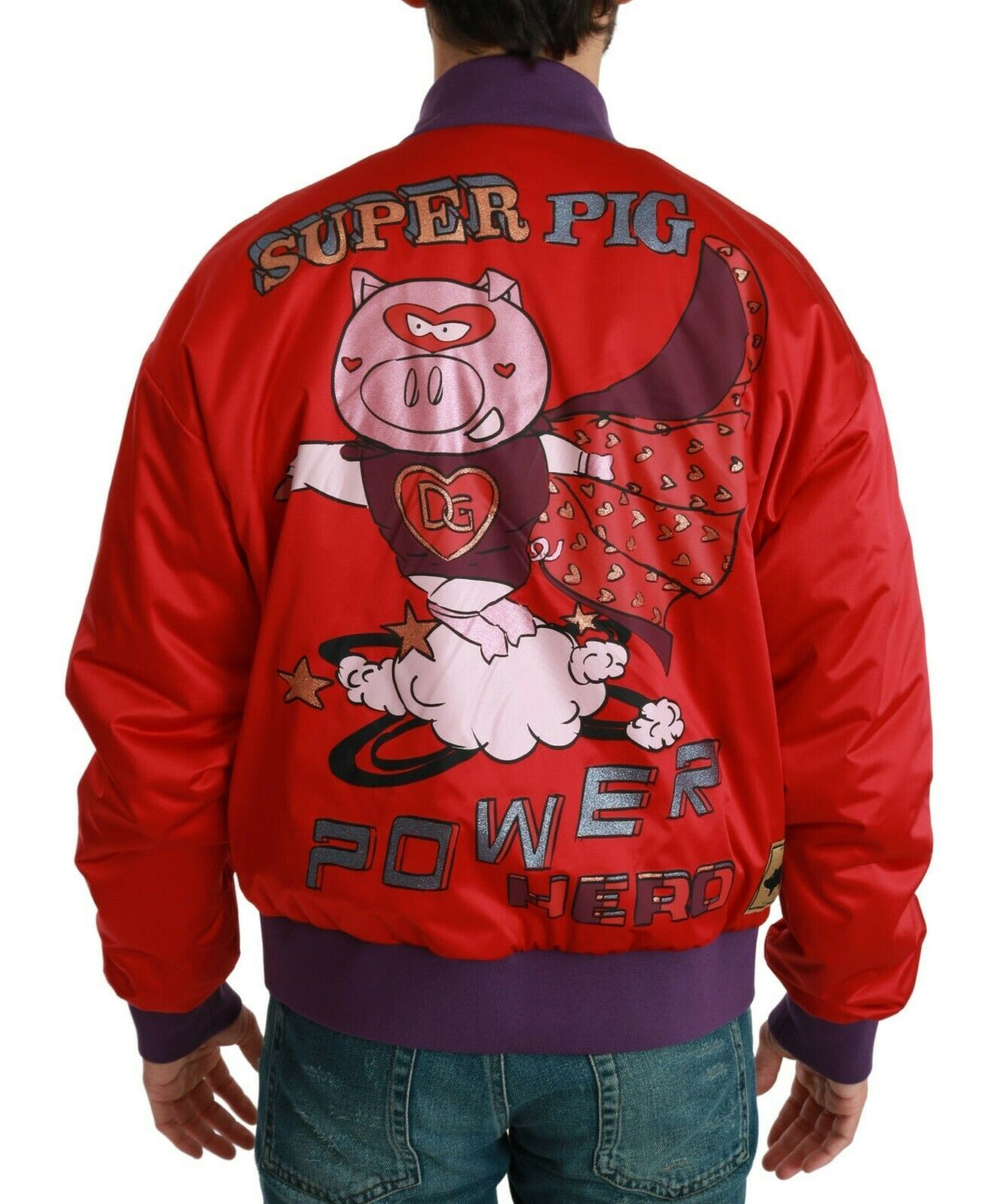 Bomber Dolce & Gabbana homme Year of the Pig en polyester rouge – JKT2610