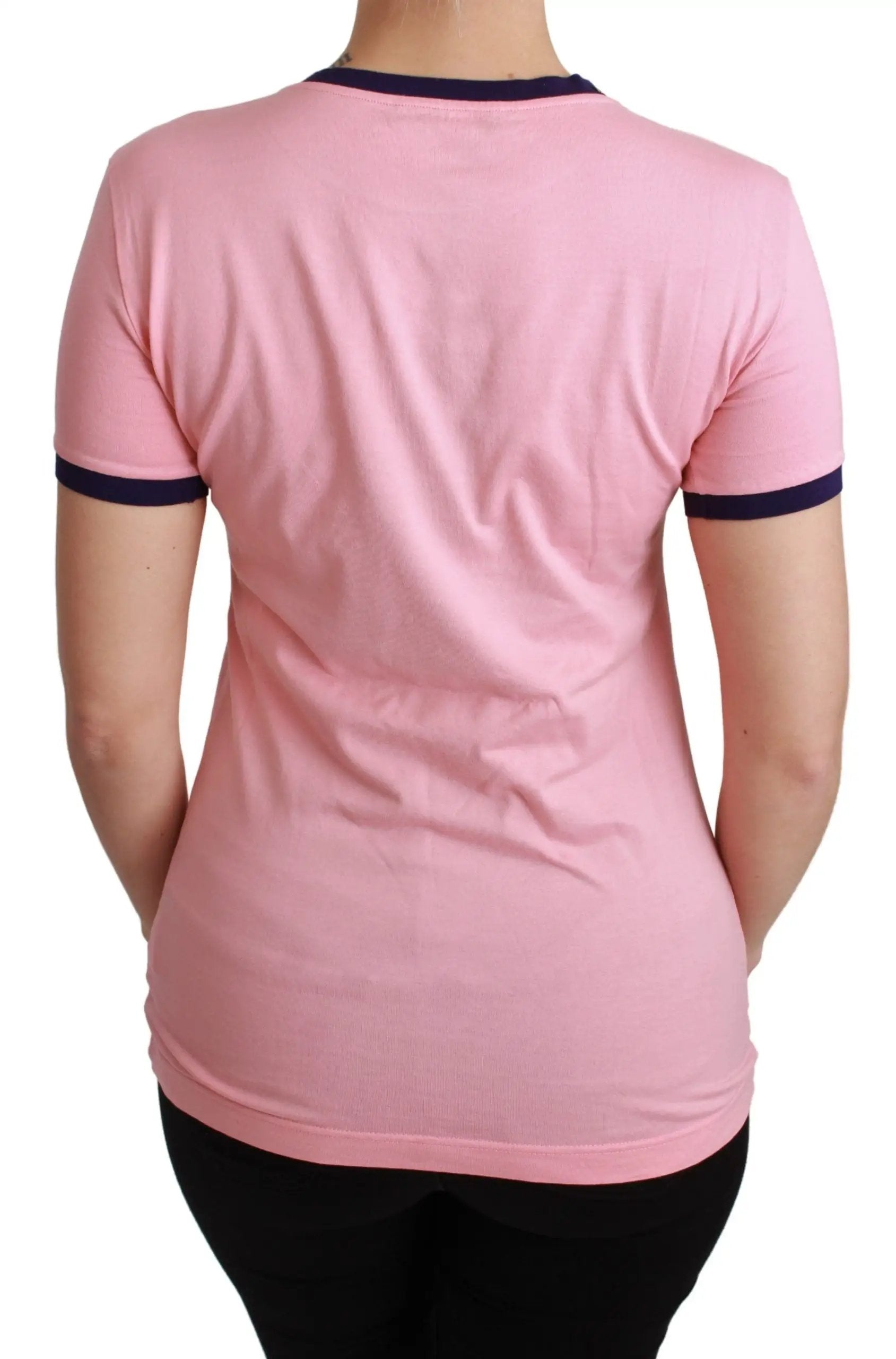 Dolce & Gabbana Pink YEAR OF THE PIG Top Cotton T-shirt by Dolce & Gabbana