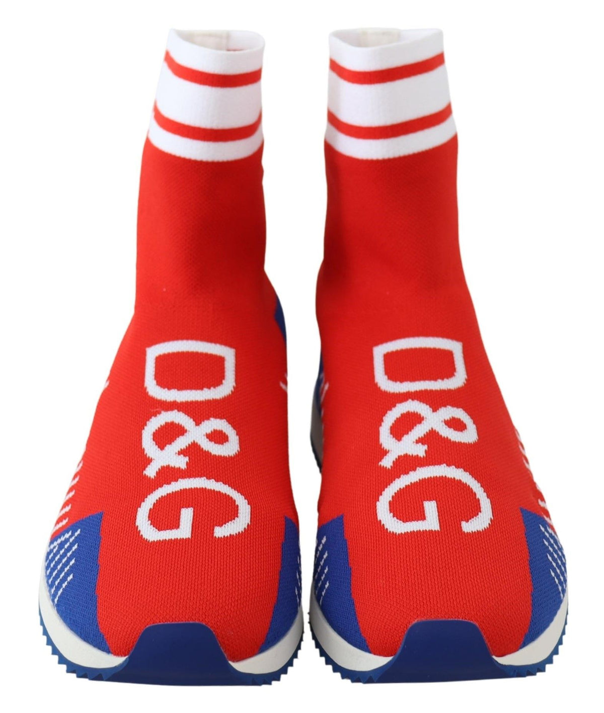 Baskets chaussettes Dolce & Gabbana homme Sorrento en polyester bleu et rouge – MV3708