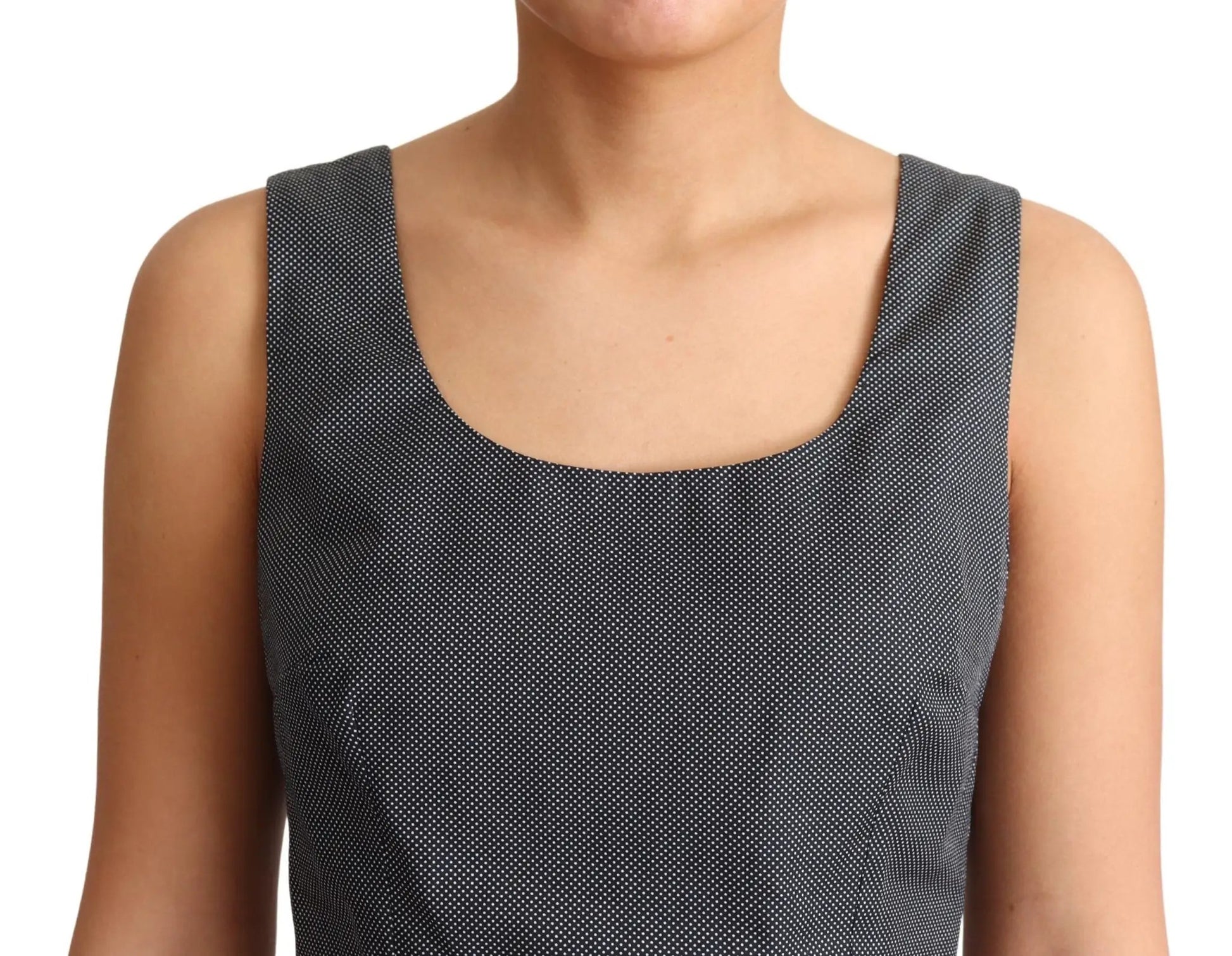 Dolce & Gabbana Black Polka Dotted Cotton A-Line Dress by Dolce & Gabbana