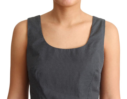 Dolce & Gabbana Black Polka Dotted Cotton A-Line Dress by Dolce & Gabbana
