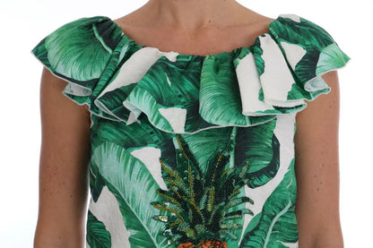 Dolce & Gabbana Pineapple Banana Sequins Blouse T-shirt by Dolce & Gabbana