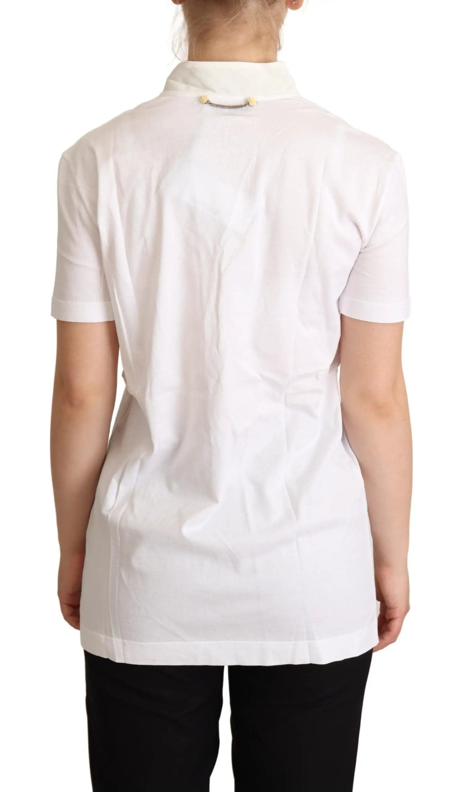 Dolce & Gabbana White Cotton Silk I'm In Love Top T-shirt by Dolce & Gabbana