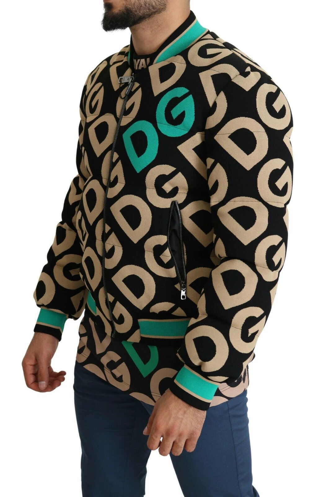 Dolce & Gabbana Multicolor DGMILLENNIALS Logo Print Jacket by Dolce & Gabbana