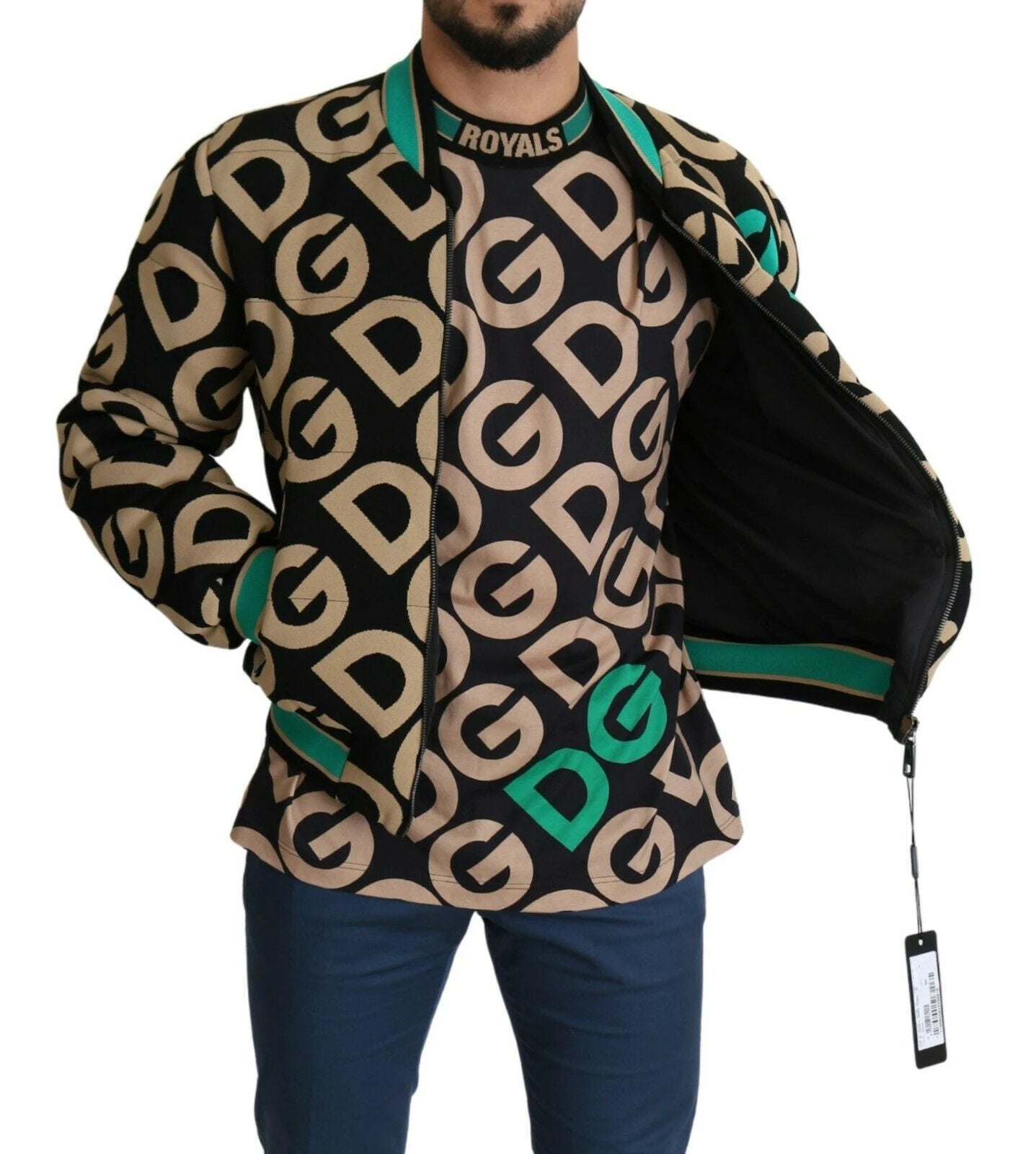 Dolce & Gabbana Multicolor DGMILLENNIALS Logo Print Jacket by Dolce & Gabbana