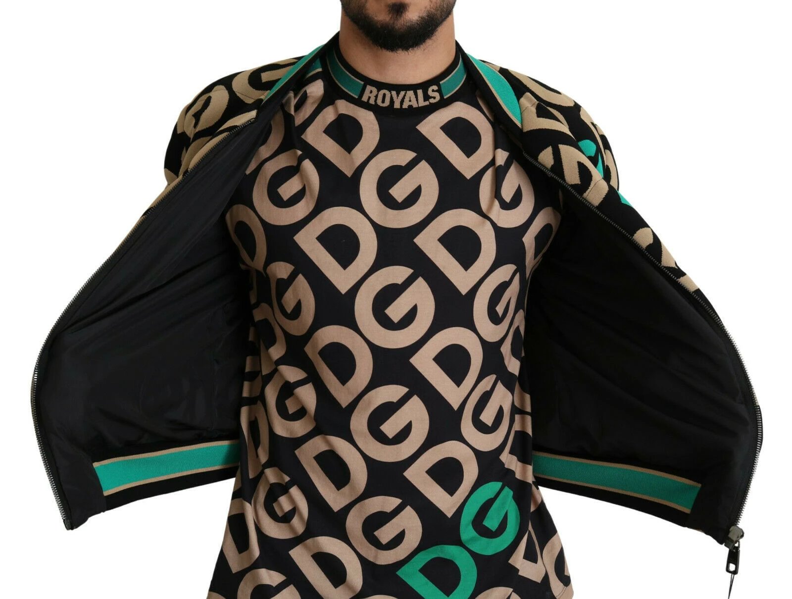 Dolce & Gabbana Multicolor DGMILLENNIALS Logo Print Jacket by Dolce & Gabbana