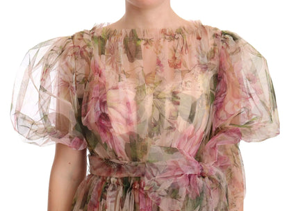 Dolce & Gabbana Multicolor Floral Print Long Maxi Gown Dress by Dolce & Gabbana