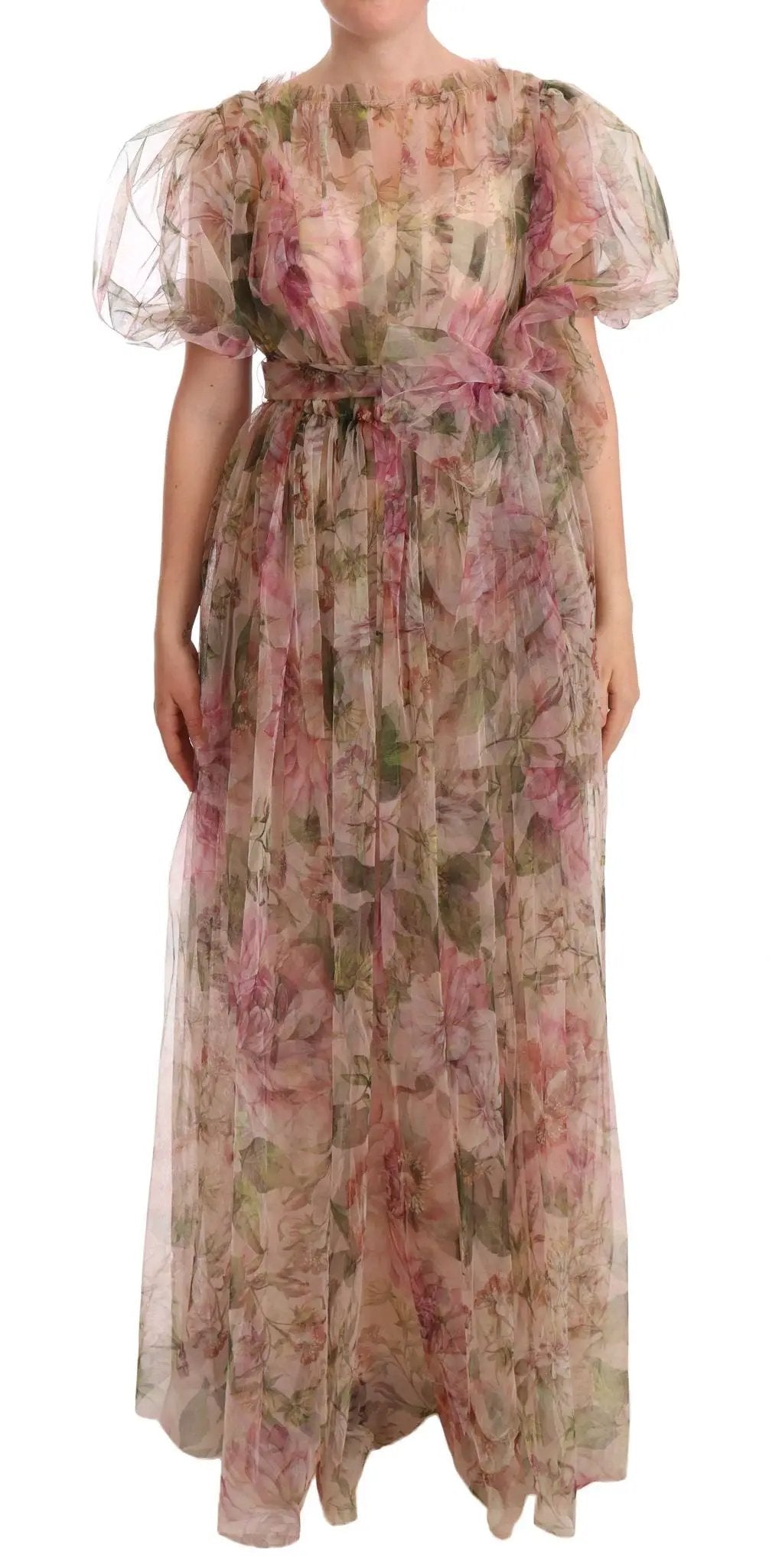Dolce & Gabbana Multicolor Floral Print Long Maxi Gown Dress by Dolce & Gabbana