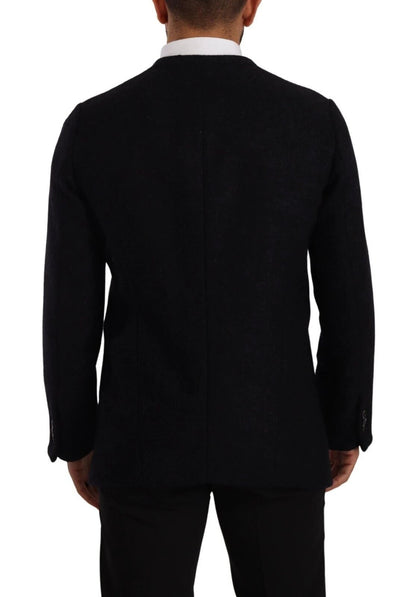 Dolce & Gabbana Gray Alpaca Button Down Men Coat Jacket by Dolce & Gabbana