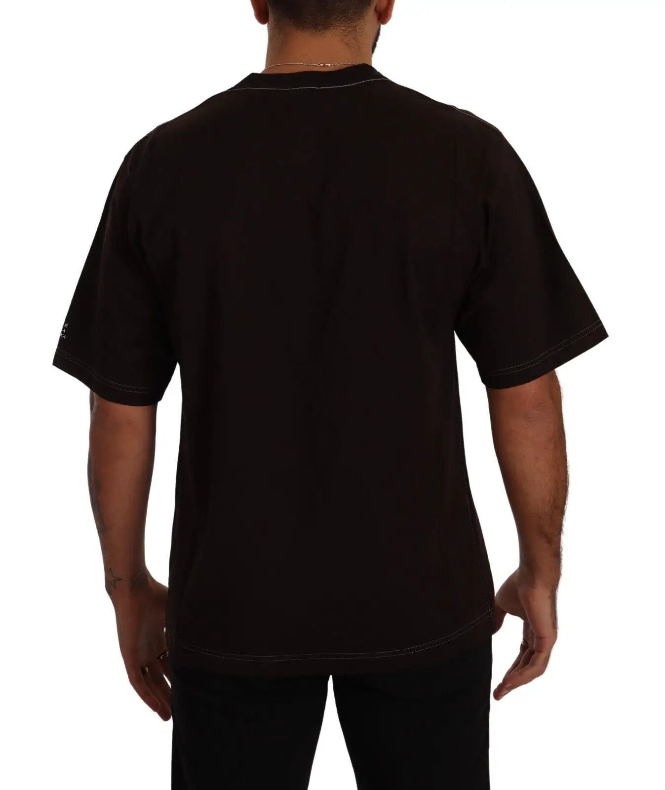 Dolce & Gabbana Bordeaux Cotton L-Amore Print Crewneck T-shirt by Dolce & Gabbana