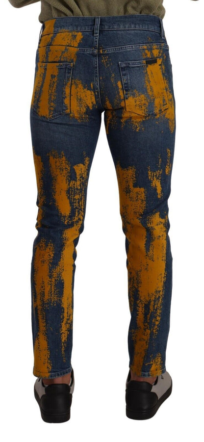 Jean Dolce & Gabbana homme skinny en coton bleu – PAN72909