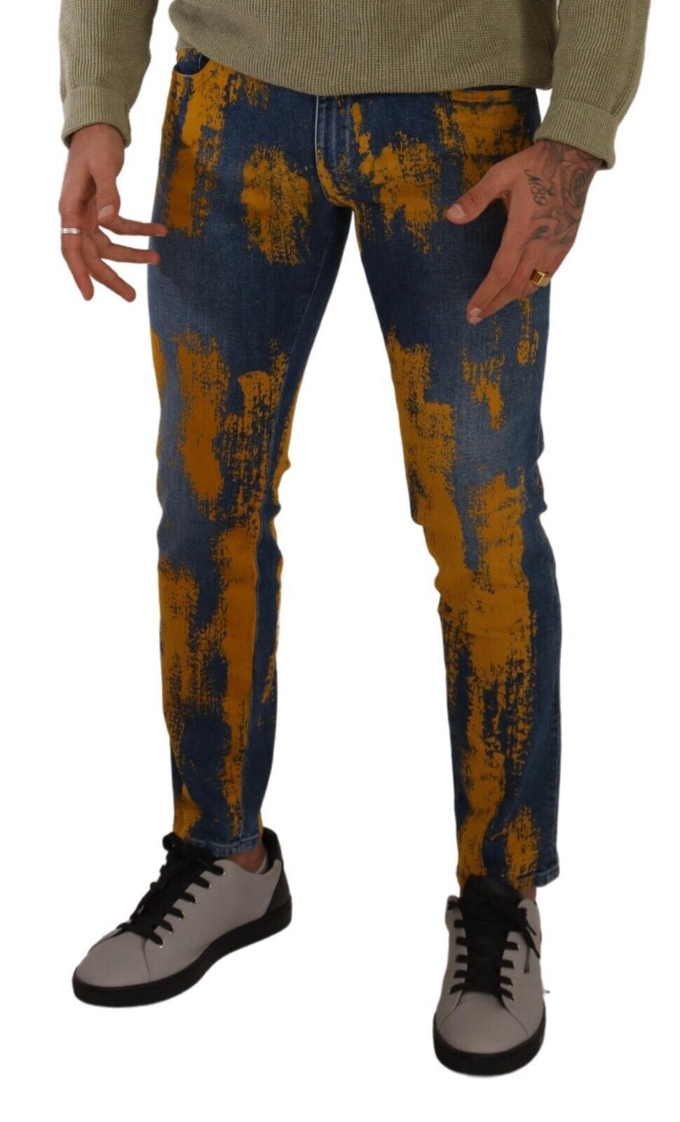 Jean Dolce & Gabbana homme skinny en coton bleu – PAN72909