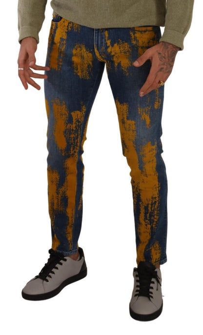 Jean Dolce & Gabbana homme skinny en coton bleu – PAN72909