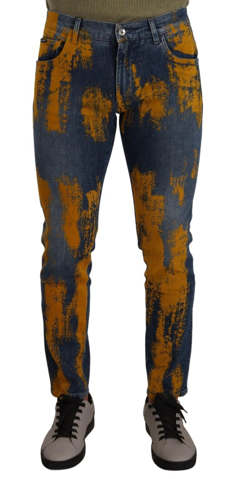 Jean Dolce & Gabbana homme skinny en coton bleu – PAN72909