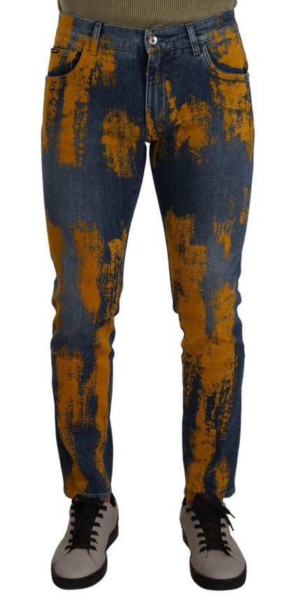 Jean Dolce & Gabbana homme skinny en coton bleu – PAN72909