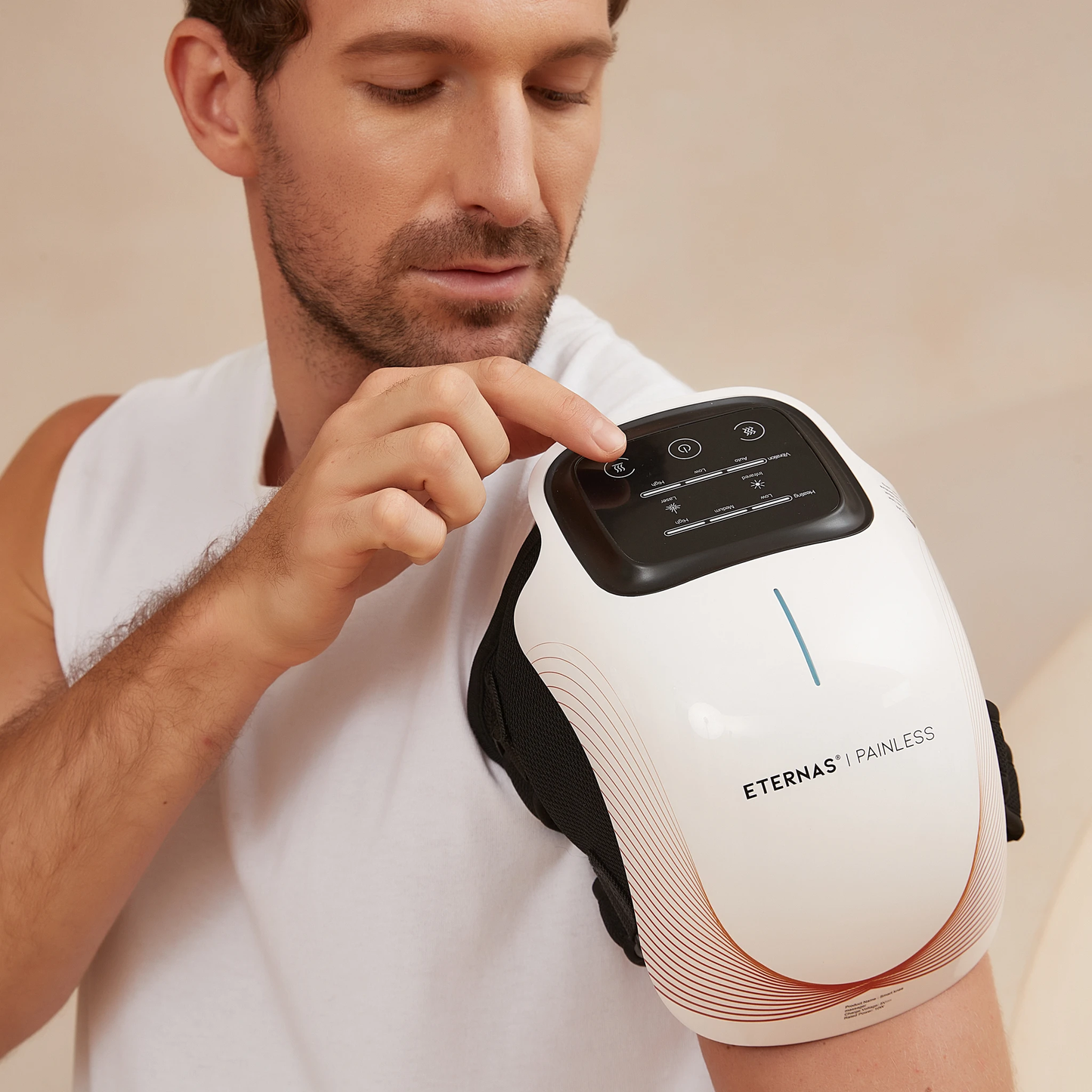 Masajeador de Rodilla Inalámbrico | Alivio del Dolor Articular por Infrarrojos, Calor, Láser y Vibración by Eternas