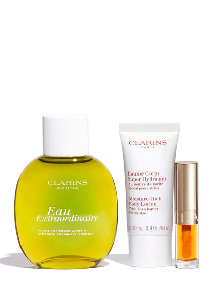 Clarins – Coffret Brume Eau Extraordinaire | Fragrance Revitalisante & Soin Corps | Cadeau