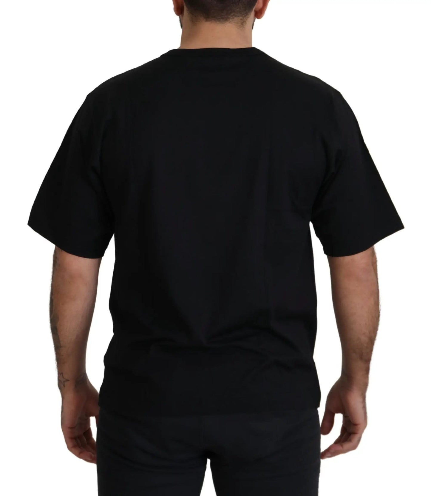 Dolce & Gabbana Black Gold STAR Crown DG Cotton Crewneck T-shirt by Dolce & Gabbana