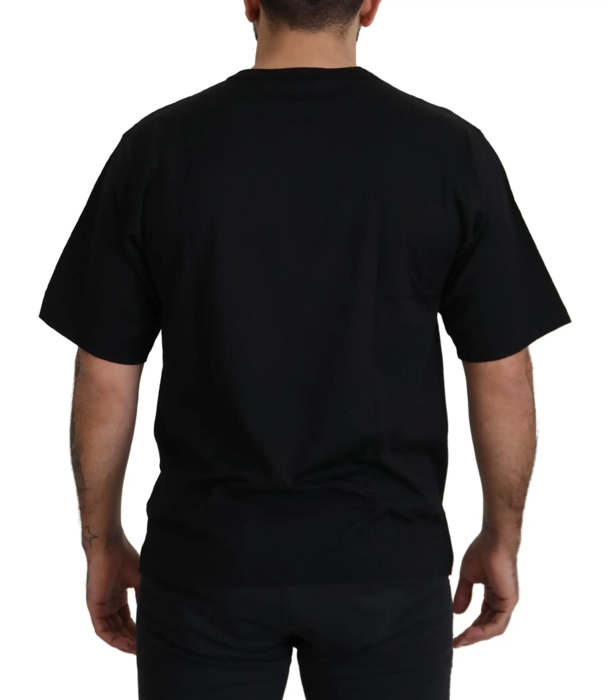 Dolce & Gabbana Black Gold STAR Crown DG Cotton Crewneck T-shirt by Dolce & Gabbana
