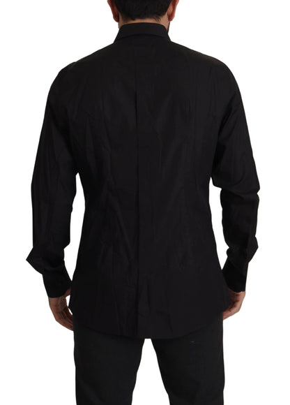 Dolce & Gabbana Black GOLD Slim Fit Tuxedo Dress Shirt by Dolce & Gabbana