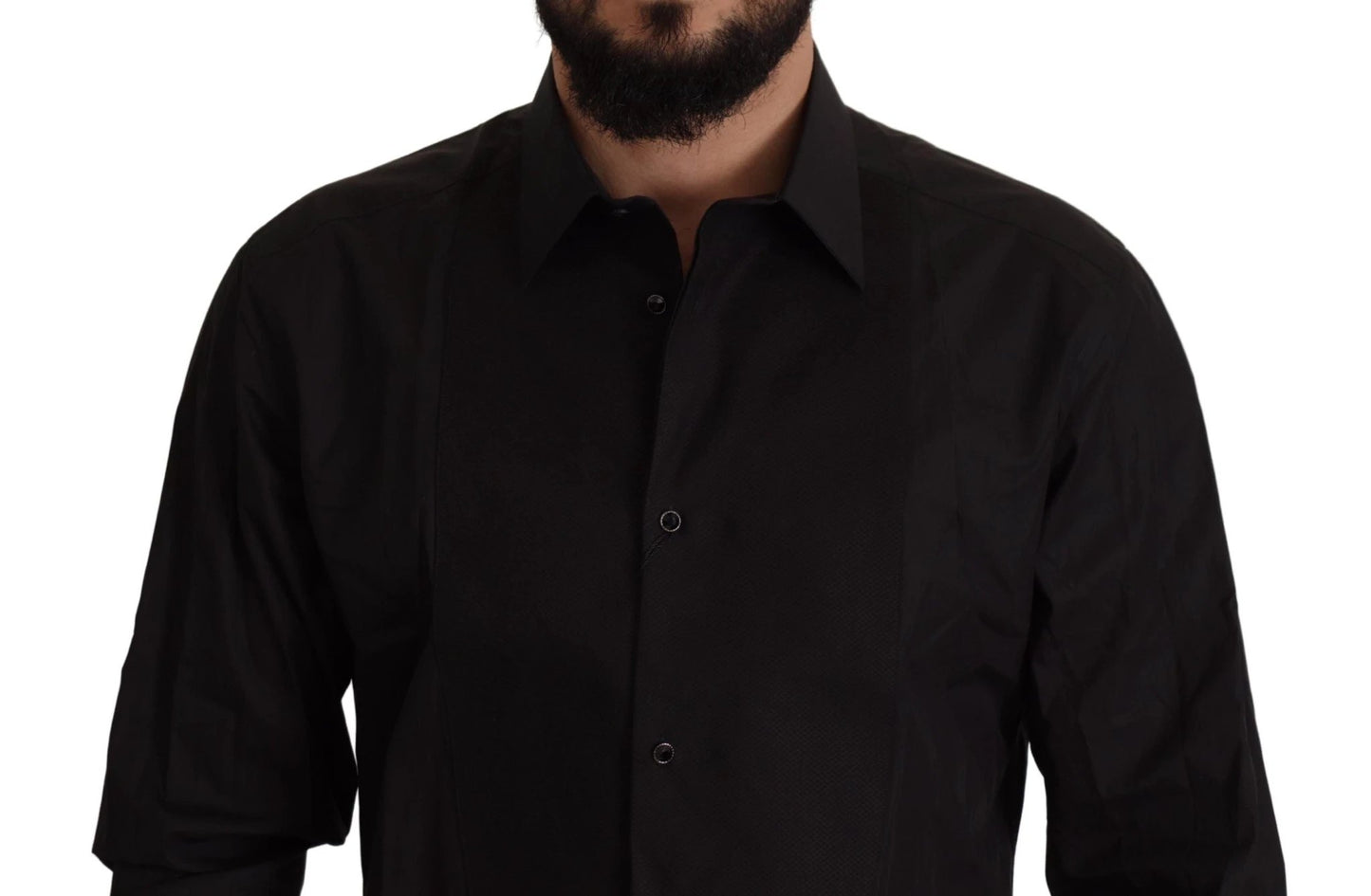 Dolce & Gabbana Black GOLD Slim Fit Tuxedo Dress Shirt by Dolce & Gabbana