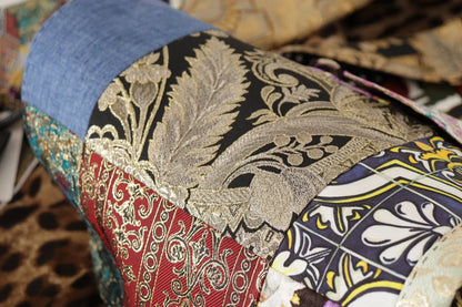 Dolce & Gabbana Multicolor Double-Breasted Patchwork Jacquard Blazer Jacket by Dolce & Gabbana