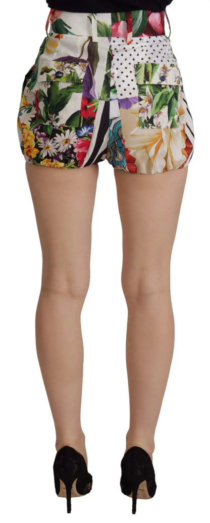 Dolce & Gabbana Multicolor High Waist Hot Pants Shorts by Dolce & Gabbana