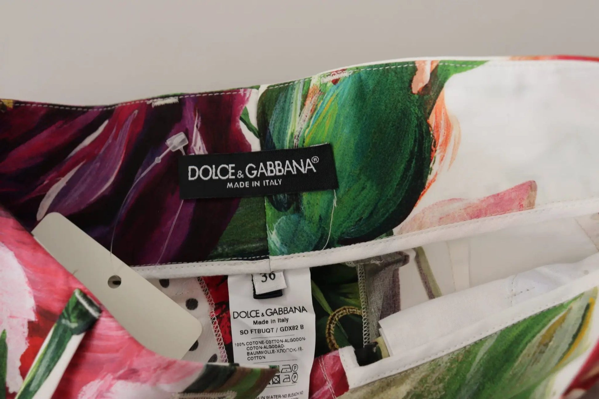 Dolce & Gabbana Multicolor High Waist Hot Pants Shorts by Dolce & Gabbana