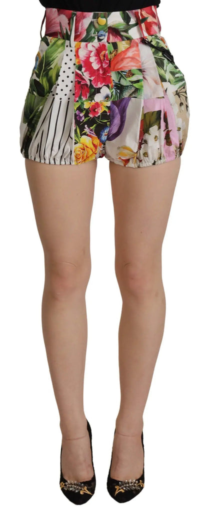 Dolce & Gabbana Multicolor High Waist Hot Pants Shorts by Dolce & Gabbana