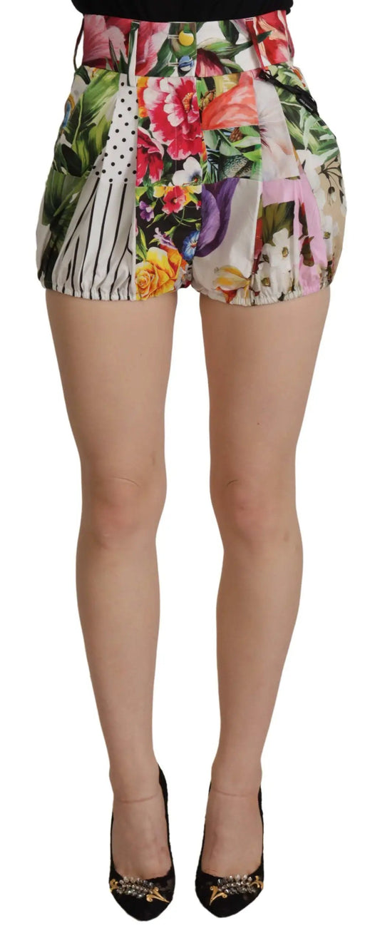 Dolce & Gabbana Multicolor High Waist Hot Pants Shorts by Dolce & Gabbana