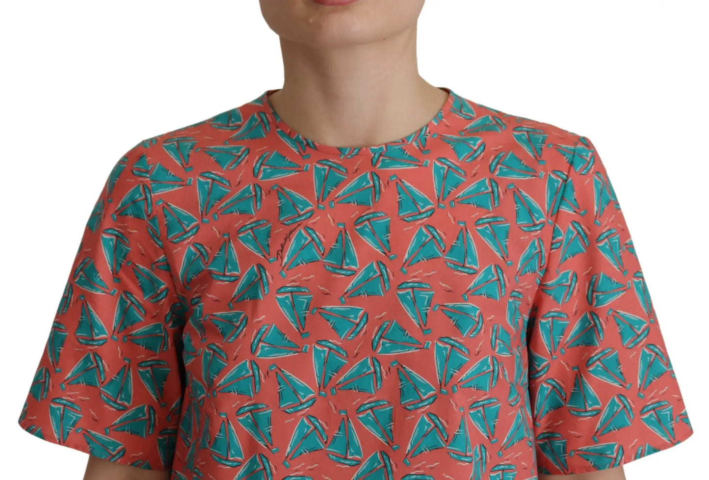 Dolce & Gabbana Pink Sail Boat Print Cotton T-shirt by Dolce & Gabbana