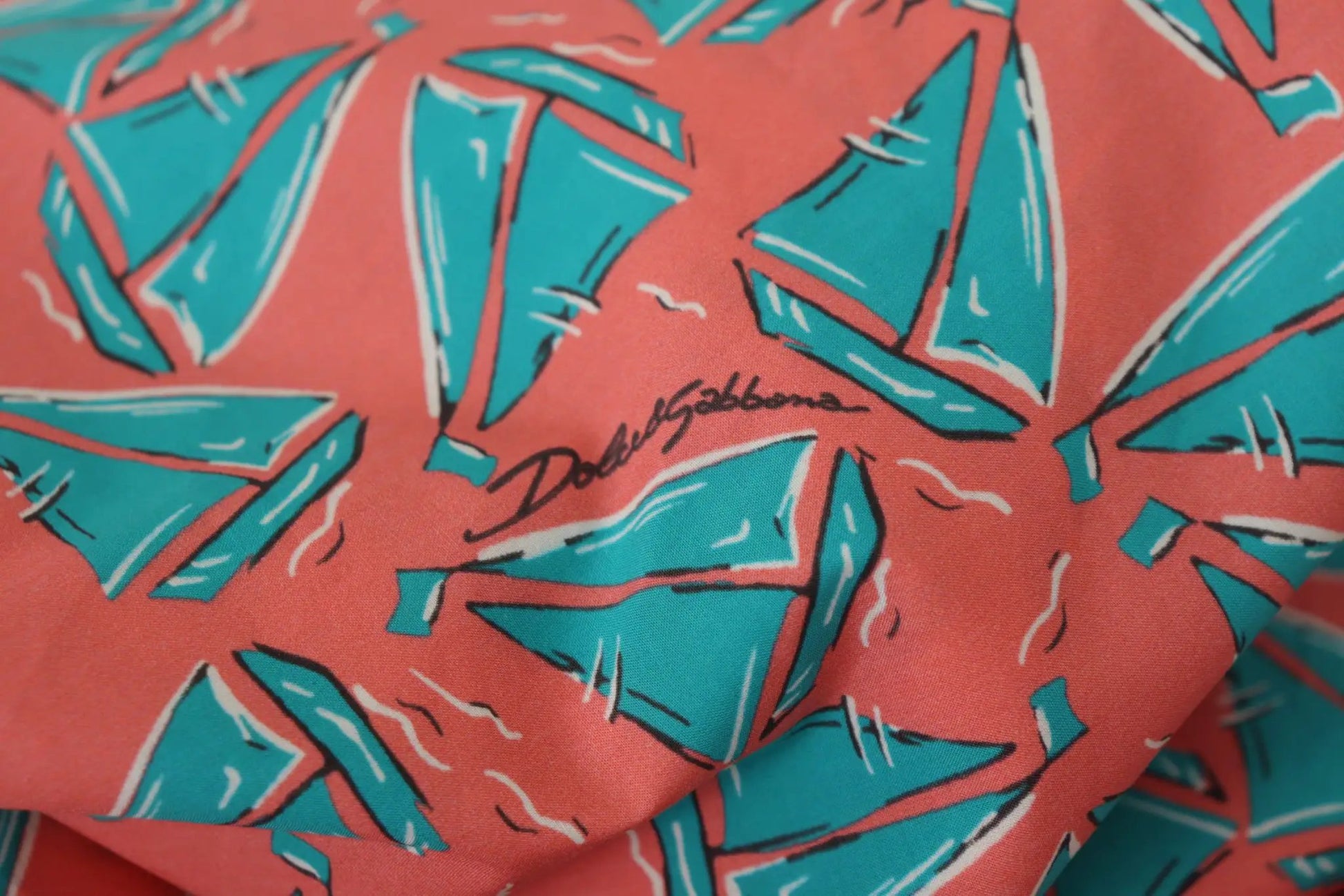 Dolce & Gabbana Pink Sail Boat Print Cotton T-shirt by Dolce & Gabbana