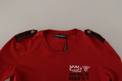 Dolce & Gabbana Red Amor Vincit Omnia Crewneck T-shirt by Dolce & Gabbana