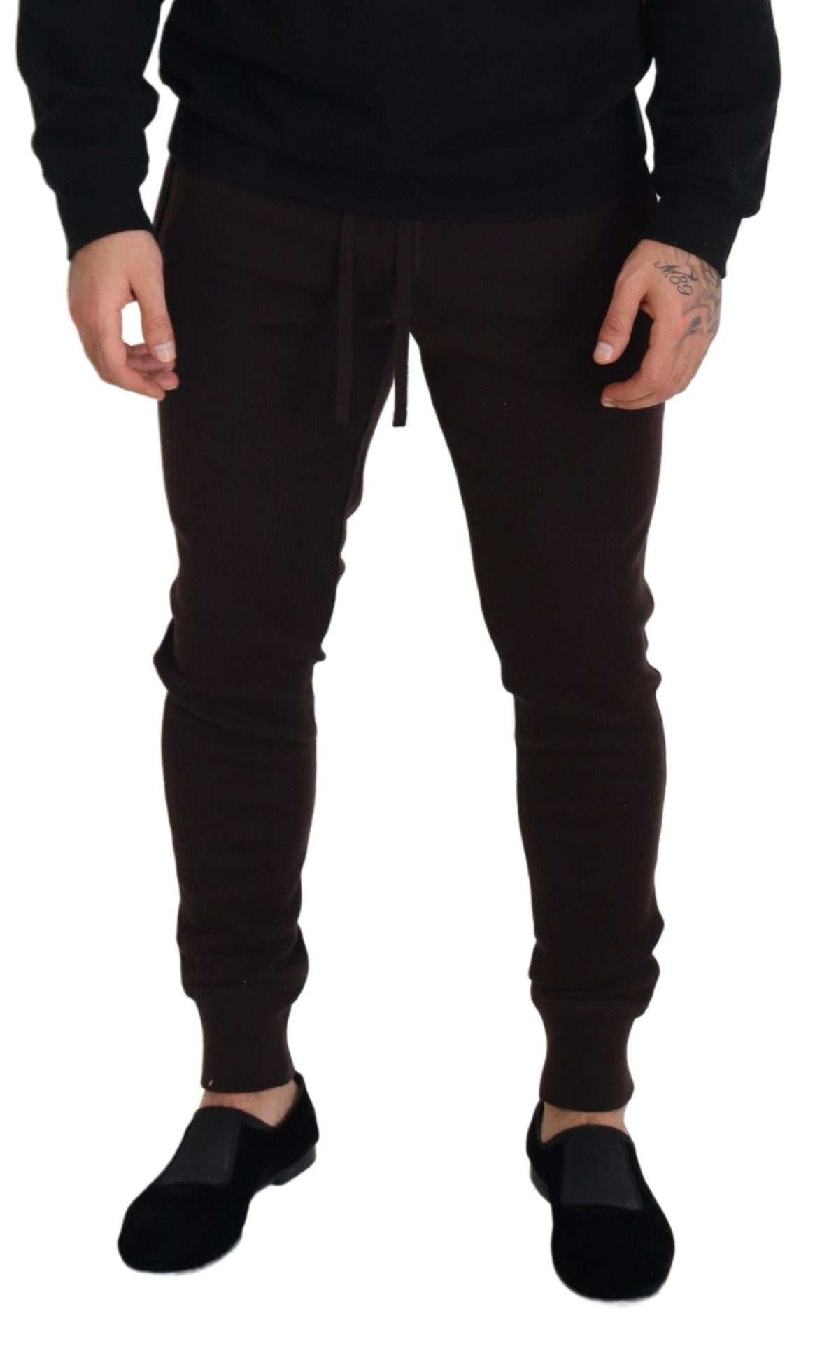 Jogging Dolce & Gabbana homme en cachemire marron – PAN73211