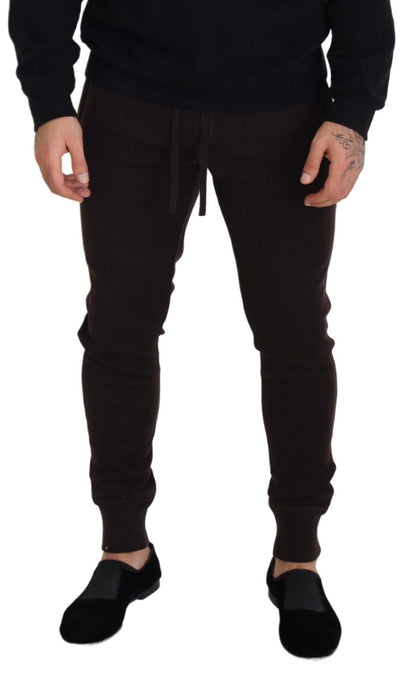 Jogging Dolce & Gabbana homme en cachemire marron – PAN73211