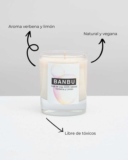 Vela de Soja Natural Aroma Verbena y Limón